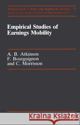 Empirical Studies of Earnings A. B. Atkinson 9783718652143 Routledge