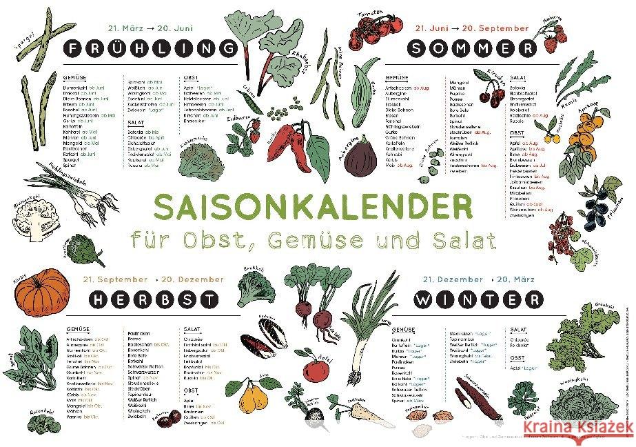 Saisonkalender für Obst, Gemüse und Salat Henriquez, Chimène 9783730602461 Anaconda