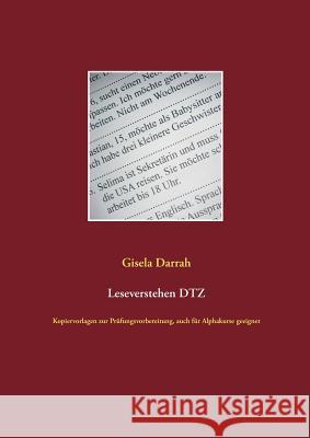 Leseverstehen DTZ: Kopiervorlagen für Alphakurse Darrah, Gisela 9783735778802