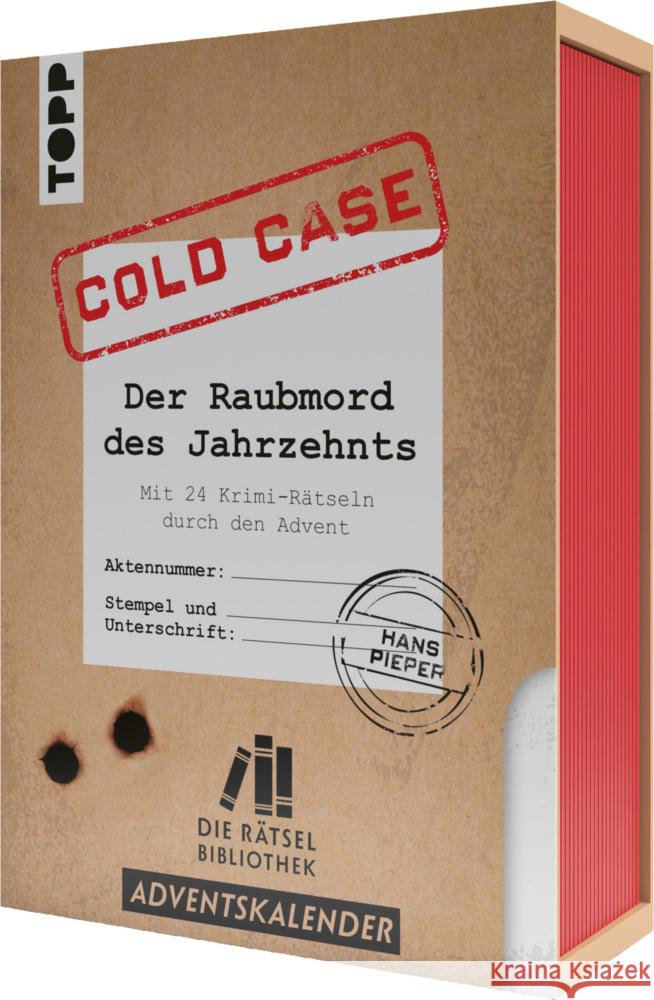 Die Rätselbibliothek. Adventskalender - Cold Case: Der Raubmord des Jahrzehnts: Mit 24 Krimi-Rätseln durch den Advent Pieper, Hans 9783735851932