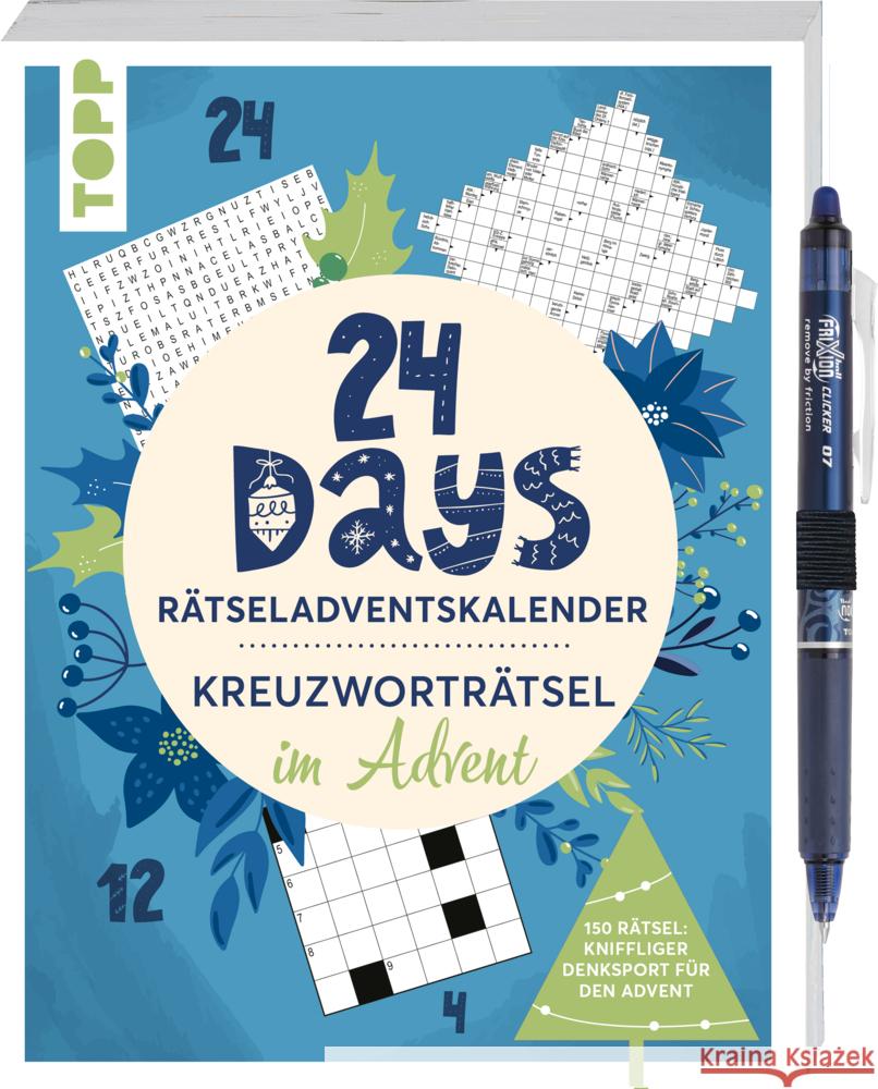 24 Days RÄTSELADVENTSKALENDER - Kreuzworträtsel im Advent frechverlag 9783735853769