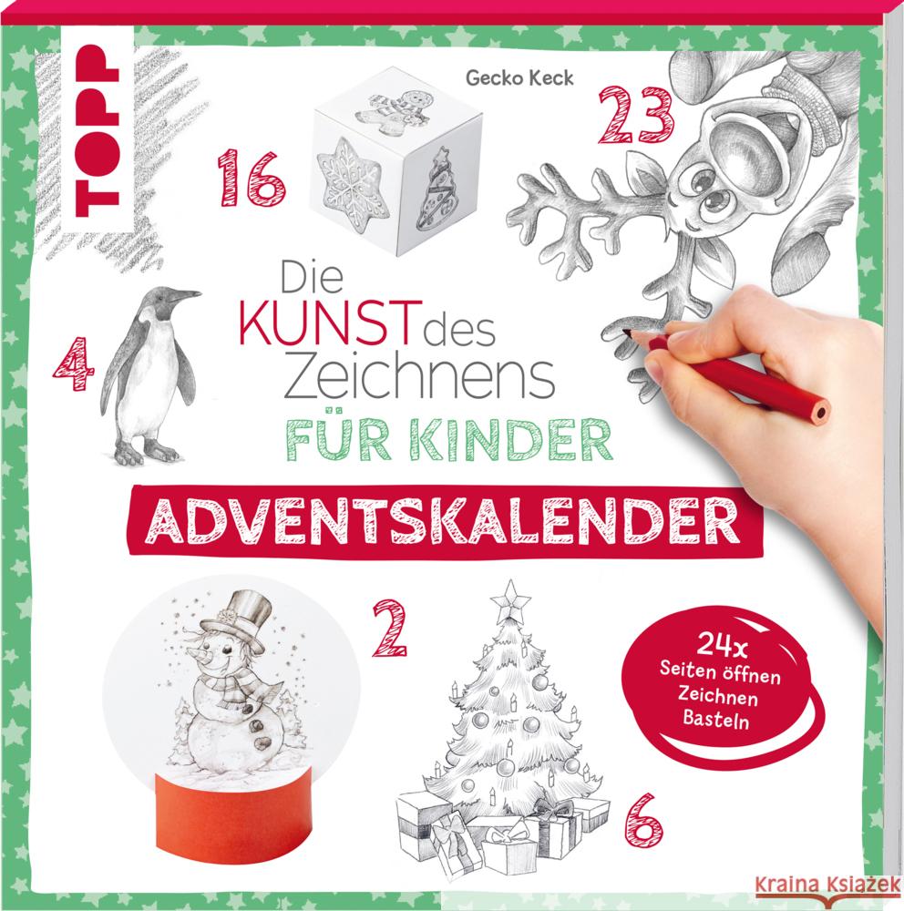 Die Kunst des Zeichnens für Kinder Adventskalender Keck, Gecko 9783735890016