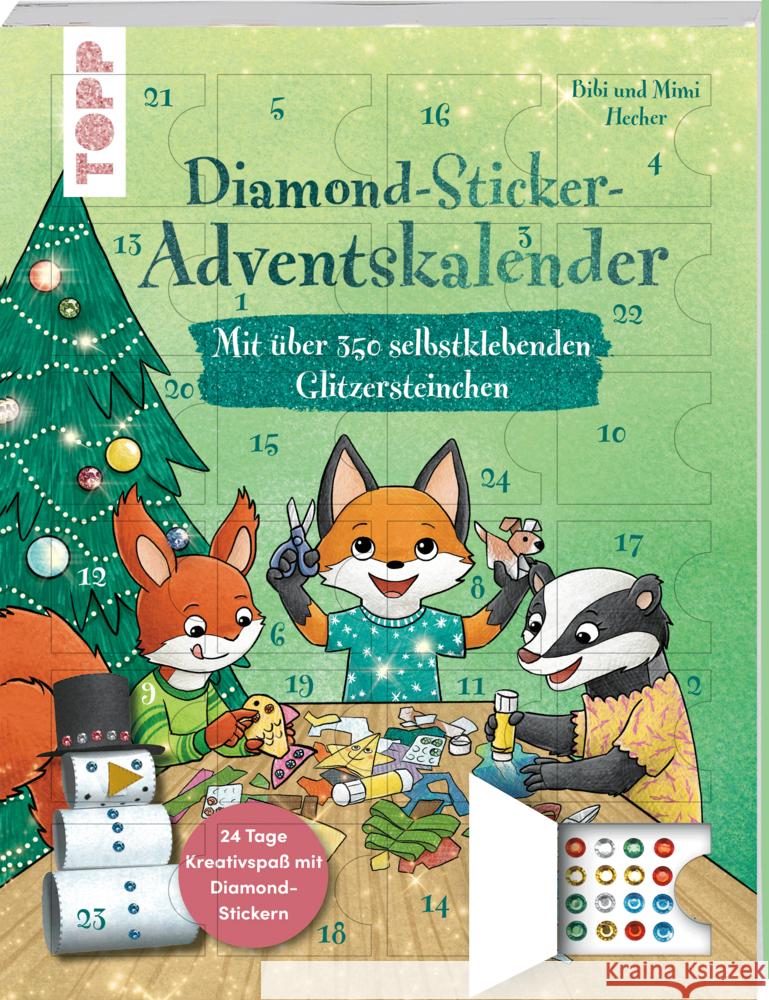 Diamond-Sticker-Adventskalender Hecher, Mimi, Hecher, Bibi 9783735892423 Frech