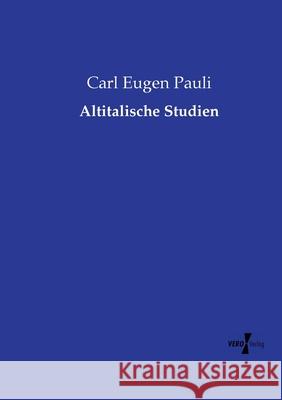 Altitalische Studien Pauli, Carl Eugen 9783737212939
