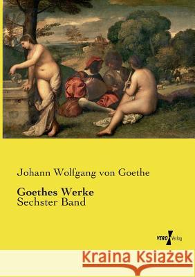 Goethes Werke: Sechster Band Johann Wolfgang Von Goethe 9783737221535 Vero Verlag