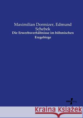 Die Erwerbsverhältnisse im böhmischen Erzgebirge Maximilian Dormizer, Edmund Schebek 9783737226189 Vero Verlag