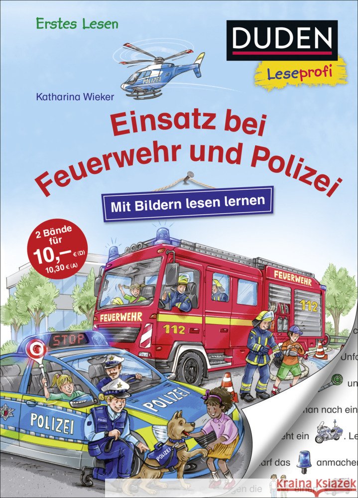 Duden Leseprofi - Mit Bildern lesen lernen: Einsatz bei Feuerwehr und Polizei Wieker, Katharina 9783737336499 FISCHER Duden