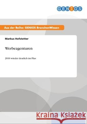 Werbeagenturen: 2010 wieder deutlich im Plus Hofstetter, Markus 9783737949842