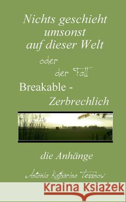 Nichts geschieht umsonst auf dieser Welt: Breakable - Zerbrechlich, die Anhänge Tessnow, Antonia Katharina 9783740752187 Twentysix