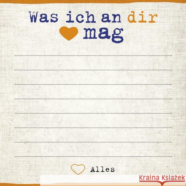 Was ich an dir mag - Klebezettel Reinwarth, Alexandra 9783742305961 Riva