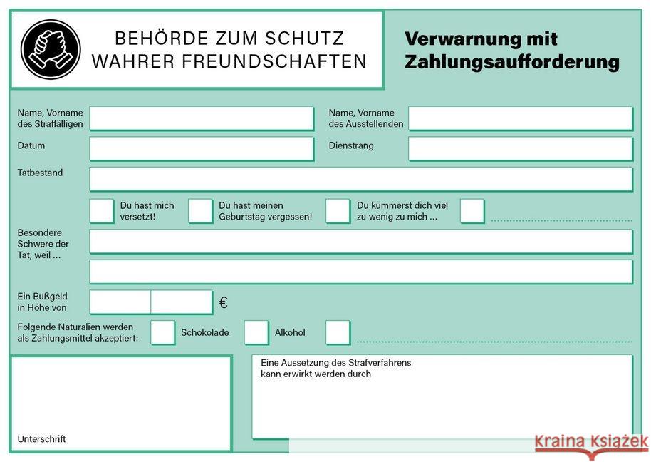 Denkzettel - das Knöllchen für deine Freunde  9783742308924 riva