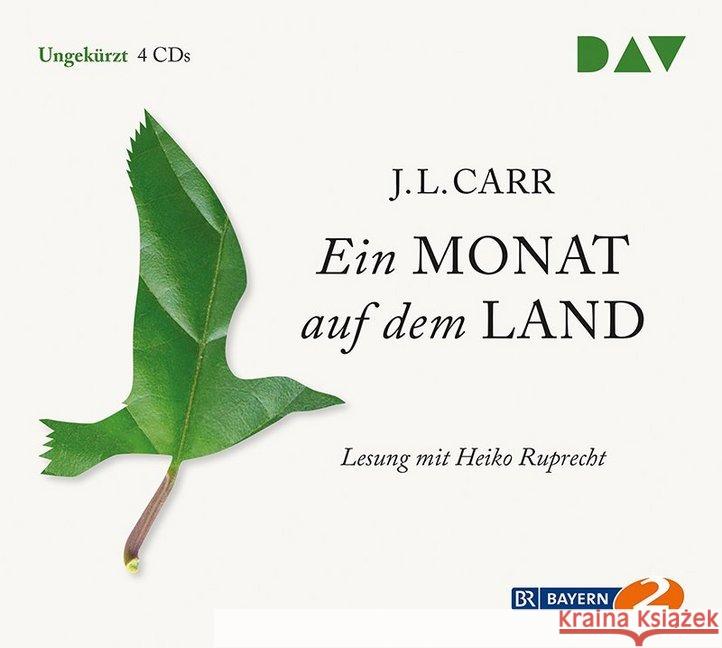 Ein Monat auf dem Land, 4 Audio-CDs : Ungekürzte Lesung (4 CDs), Lesung Carr, J. L. 9783742400048 Der Audio Verlag, DAV