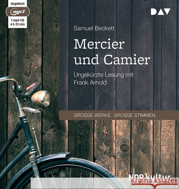 Mercier und Camier, 1 MP3-CD : Ungekürzte Lesung mit Frank Arnold (1 mp3-CD), Lesung. MP3 Format Beckett, Samuel 9783742400192 Der Audio Verlag, DAV