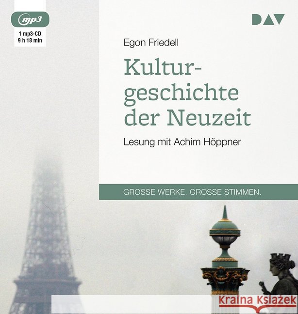 Kulturgeschichte der Neuzeit, 1 MP3-CD : Lesung Friedell, Egon 9783742402110 Der Audio Verlag, DAV