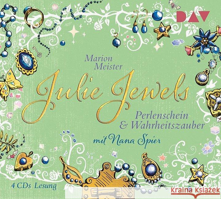 Julie Jewels - Teil 1: Perlenschein und Wahrheitszauber, 4 Audio-CDs : Lesung mit Musik mit Nana Spier (4 CDs), Lesung Meister, Marion 9783742404008