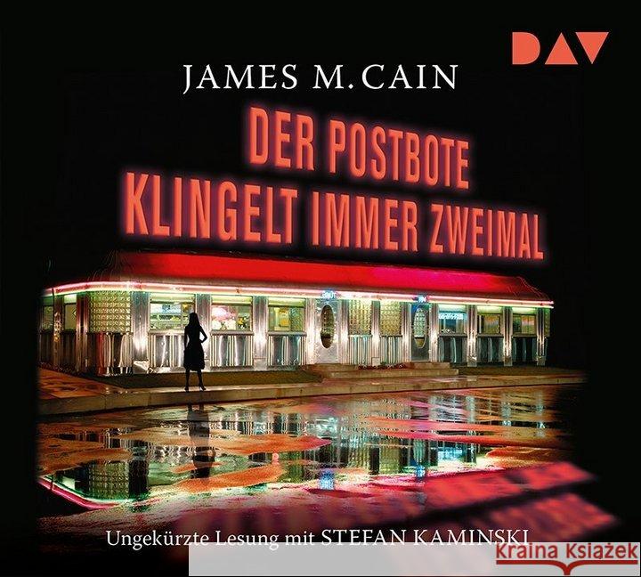 Der Postbote klingelt immer zweimal, 3 Audio-CDs : Ungekürzte Lesung mit Stefan Kaminski (3 CDs), Lesung. CD Standard Audio Format Cain, James M. 9783742407603 Der Audio Verlag, DAV