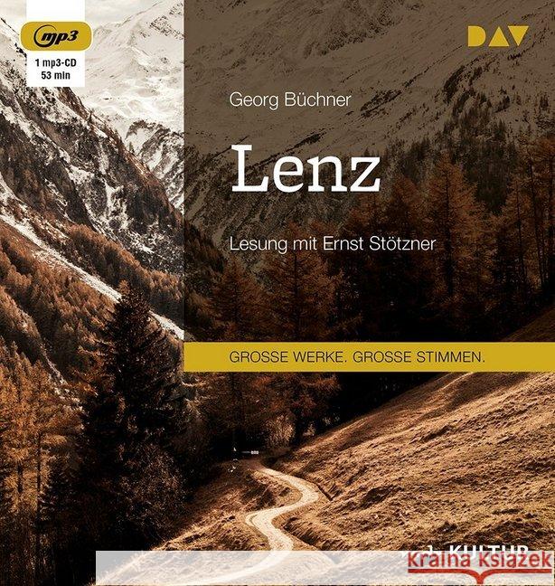 Lenz, 1 MP3-CD : Ungekürzte Lesung mit Ernst Stötzner (1 mp3-CD), Lesung. MP3 Format Büchner, Georg 9783742409188