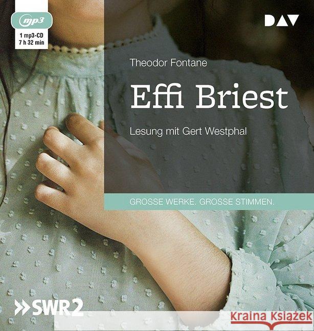Effi Briest, 1 MP3-CD : Gekürzte Lesung mit Gert Westphal (1 mp3-CD), Lesung. MP3 Format Fontane, Theodor 9783742409546