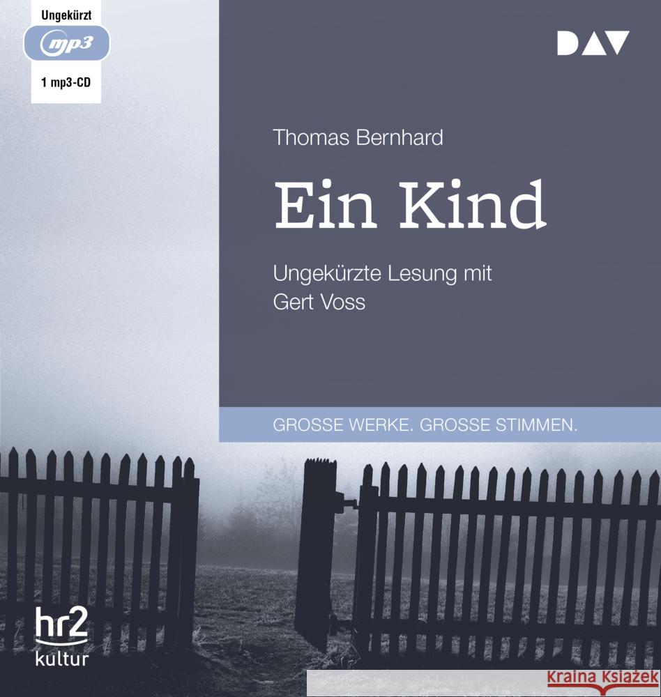 Ein Kind, 1 Audio-CD, 1 MP3 Bernhard, Thomas 9783742421326