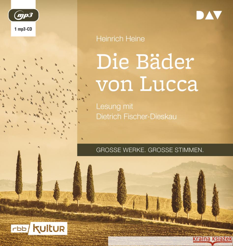 Die Bäder von Lucca, 1 Audio-CD, 1 MP3 Heine, Heinrich 9783742423412 Der Audio Verlag, DAV