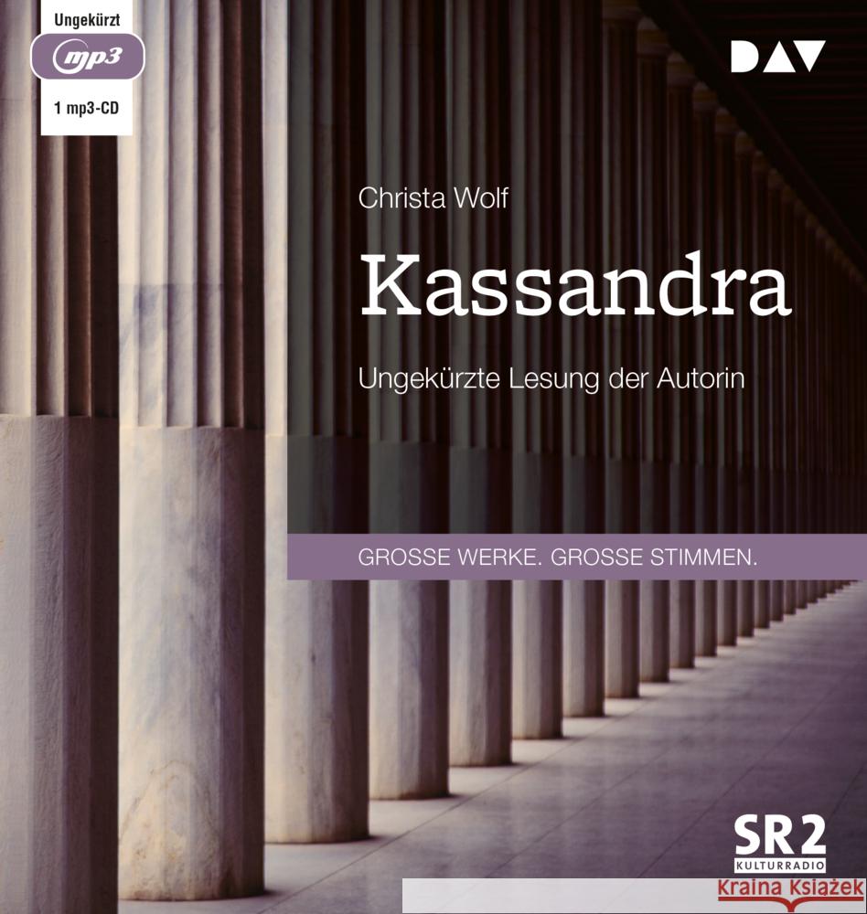 Kassandra, 1 Audio-CD, 1 MP3 Wolf, Christa 9783742423498 Der Audio Verlag, DAV