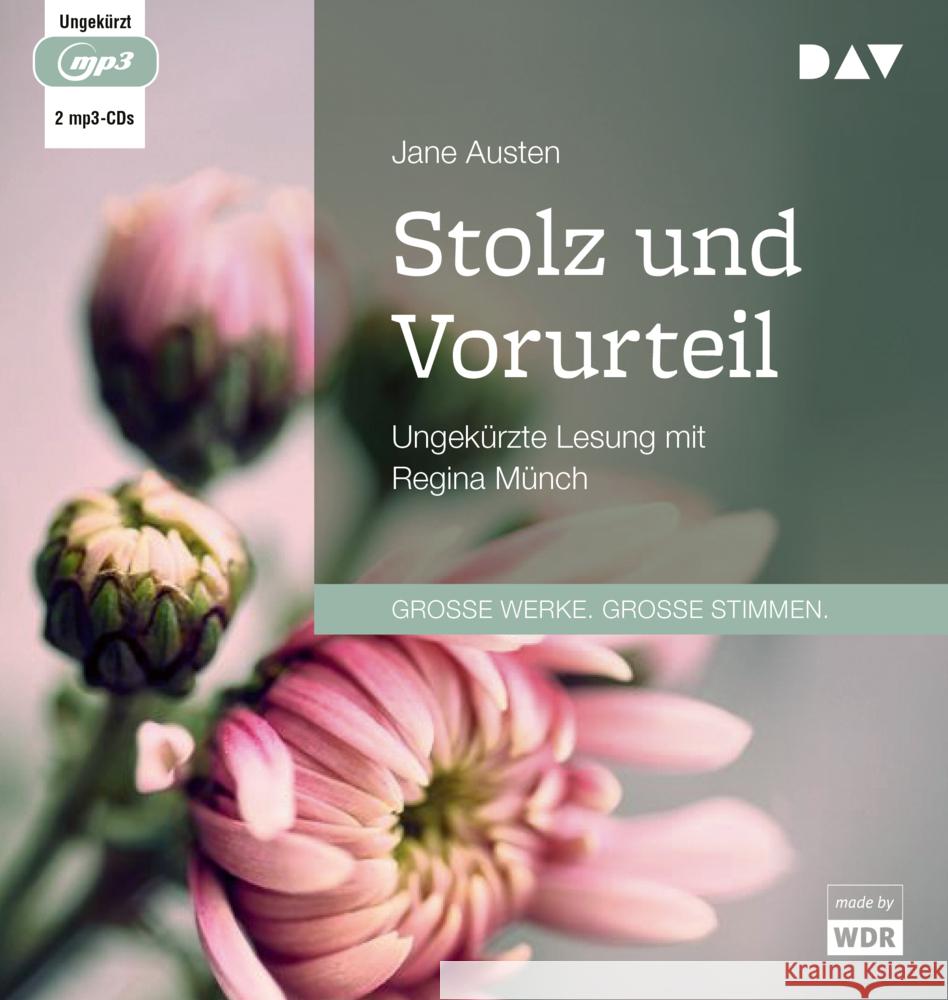 Stolz und Vorurteil, 2 Audio-CD, 2 MP3 Austen, Jane 9783742425362 Der Audio Verlag, DAV