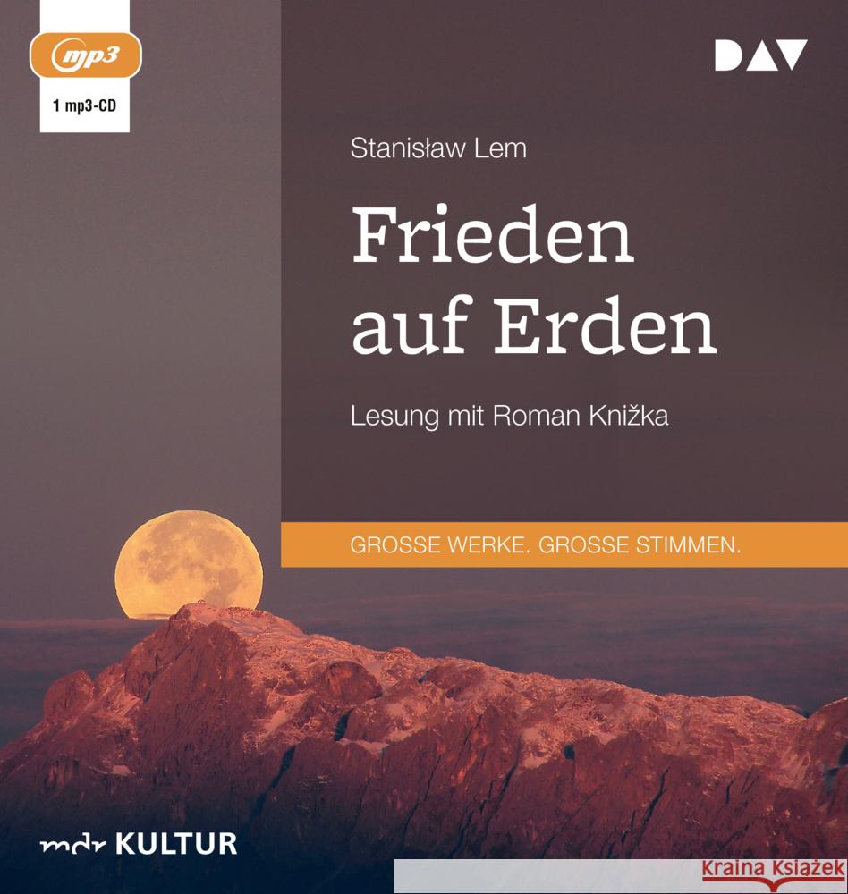 Frieden auf Erden, 1 Audio-CD, 1 MP3 Lem, Stanislaw 9783742425492 Der Audio Verlag, DAV