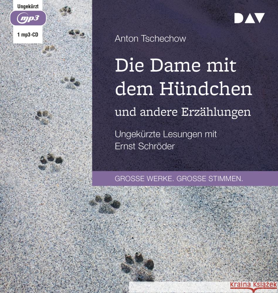 Die Dame mit dem Hündchen und andere Erzählungen, 1 Audio-CD, 1 MP3 Tschechow, Anton 9783742427656 Der Audio Verlag, DAV
