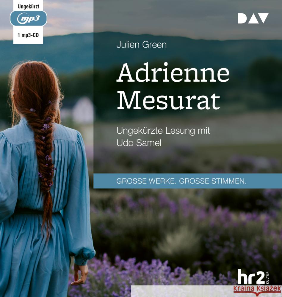 Adrienne Mesurat, 1 Audio-CD, 1 MP3 Green, Julien 9783742432001 Der Audio Verlag, DAV