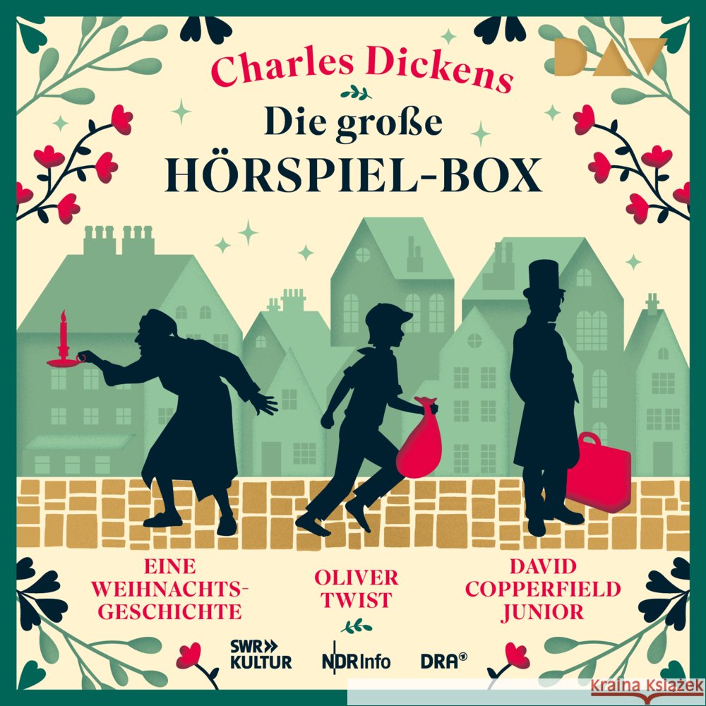 Die große Hörspiel-Box - Eine Weihnachtsgeschichte, Oliver Twist, David Copperfield Junior, 4 Audio-CD Dickens, Charles 9783742434531 Der Audio Verlag, DAV