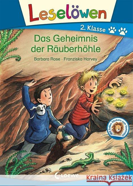 Leselöwen 2. Klasse - Das Geheimnis der Räuberhöhle : Mit tollen Stickern zum Sammeln! Rose, Barbara 9783743205093 Loewe Verlag