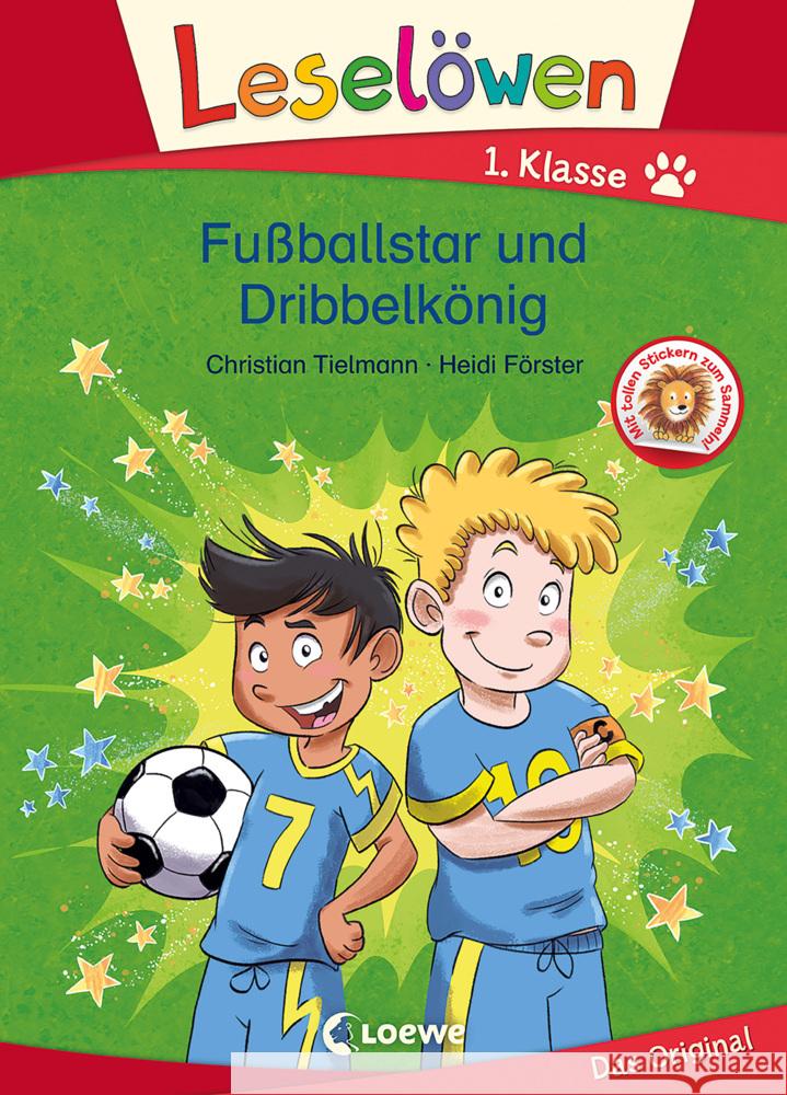 Leselöwen 1. Klasse - Fußballstar und Dribbelkönig Tielmann, Christian 9783743208285 Loewe
