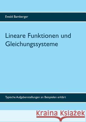 Lineare Funktionen und Gleichungssysteme: Typische Aufgabenstellungen an Beispielen erklärt Bamberger, Ewald 9783744854245