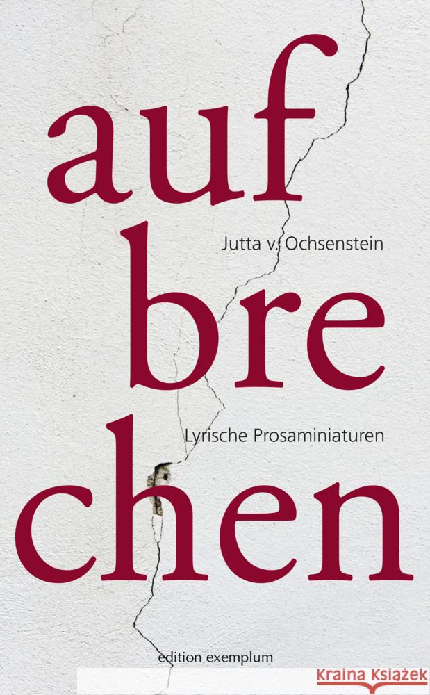 Aufbrechen v. Ochsenstein, Jutta 9783745512083 Athena Verlag