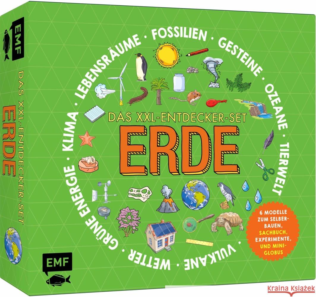 Das XXL-Entdecker-Set - Erde: 6 Modelle zum Selberbauen, Sachbuch, Experimente und Mini-Globus Fitchard, Felicity 9783745923056