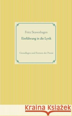 Einführung in die Lyrik Fritz Stavenhagen 9783746068107