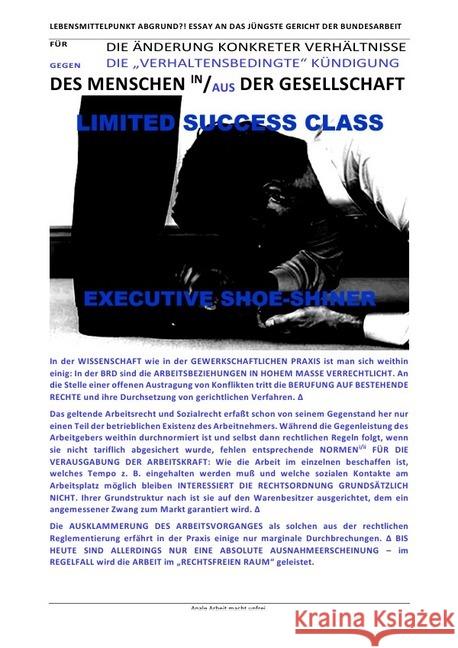 LEBENSMITTELPUNKT ABGRUND?! ESSAY AN DAS JÜNGSTE GERICHT DER BUNDESARBEIT : FÜR DIE ÄNDERUNG KONKRETER VERHÄLTNISSE DES MENSCHEN IN DER GESELLSCHAFT Deutschland, (SP: D) Sozialkritische Professionals:; BRAEG, BASTIAN 9783746759982 epubli