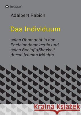 Das Individuum Rabich, Adalbert 9783746926605