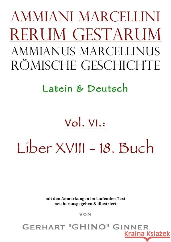 Ammianus Marcellinus römische Geschichte VI Marcellinus, Ammianus 9783748582366 epubli