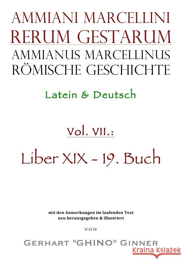 Ammianus Marcellinus römische Geschichte VII Marcellinus, Ammianus 9783748585060 epubli