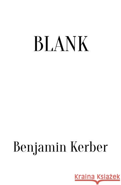 BLANK Kerber, Benjamin 9783750206298
