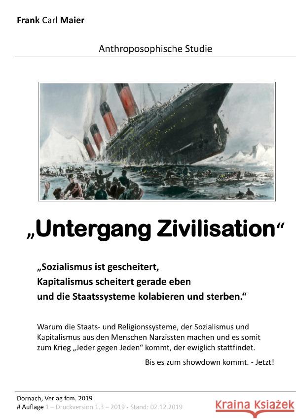 Untergang Zivilisation : showdown jetzt! Maier, Frank Carl 9783750272903