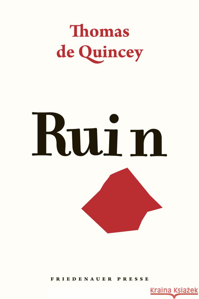 Ruin de Quincey, Thomas 9783751806213