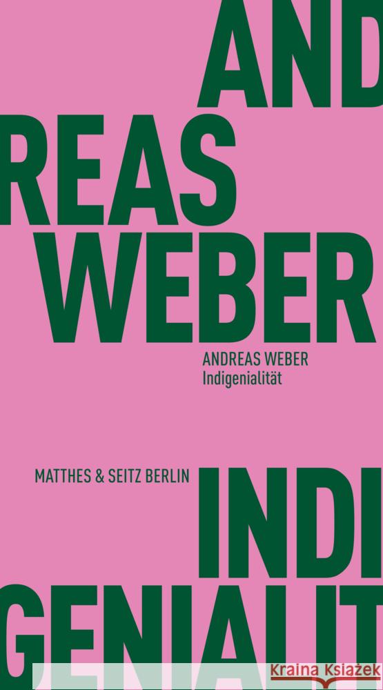 Indigenialität Weber, Andreas 9783751830102