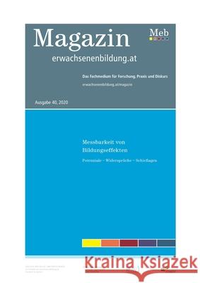 Messbarkeit von Bildungseffekten: Potenziale - Widersprüche - Schieflagen Schmid, Kurt 9783751993678 Books on Demand
