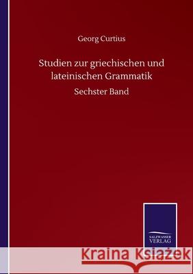 Studien zur griechischen und lateinischen Grammatik: Sechster Band Georg Curtius 9783752512984 Salzwasser-Verlag Gmbh