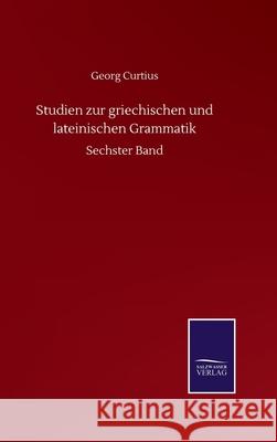 Studien zur griechischen und lateinischen Grammatik: Sechster Band Georg Curtius 9783752512991 Salzwasser-Verlag Gmbh