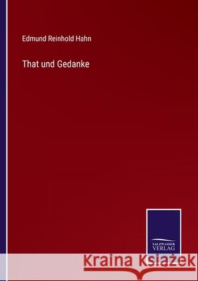 That und Gedanke Edmund Reinhold Hahn 9783752544206