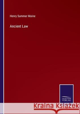 Ancient Law Henry Summer Maine 9783752566604