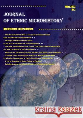 Journal of Ethnic Microhistory: No 2, März 2022 Friesen, Walther 9783754313947